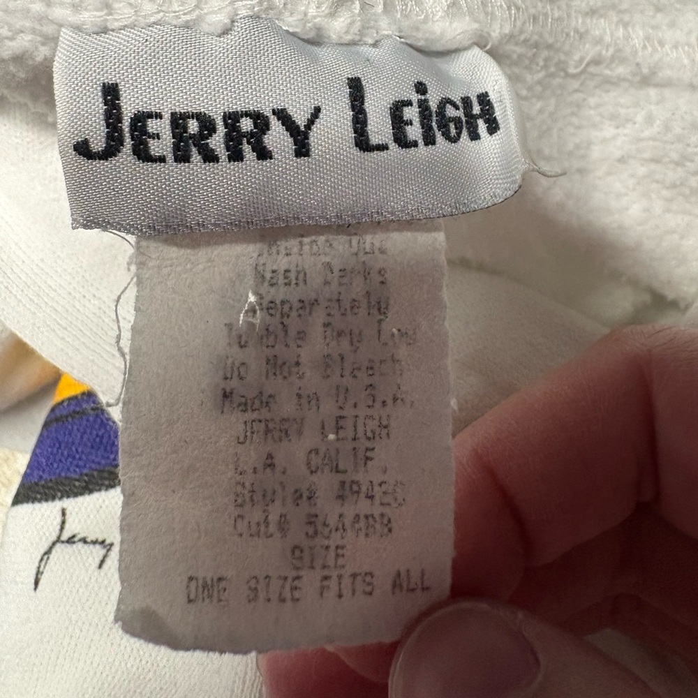 Vintage 90s Jerry Leigh hoodie Sweatshirt Looney Tunes Sylvester one size large - Picture 4 of 7